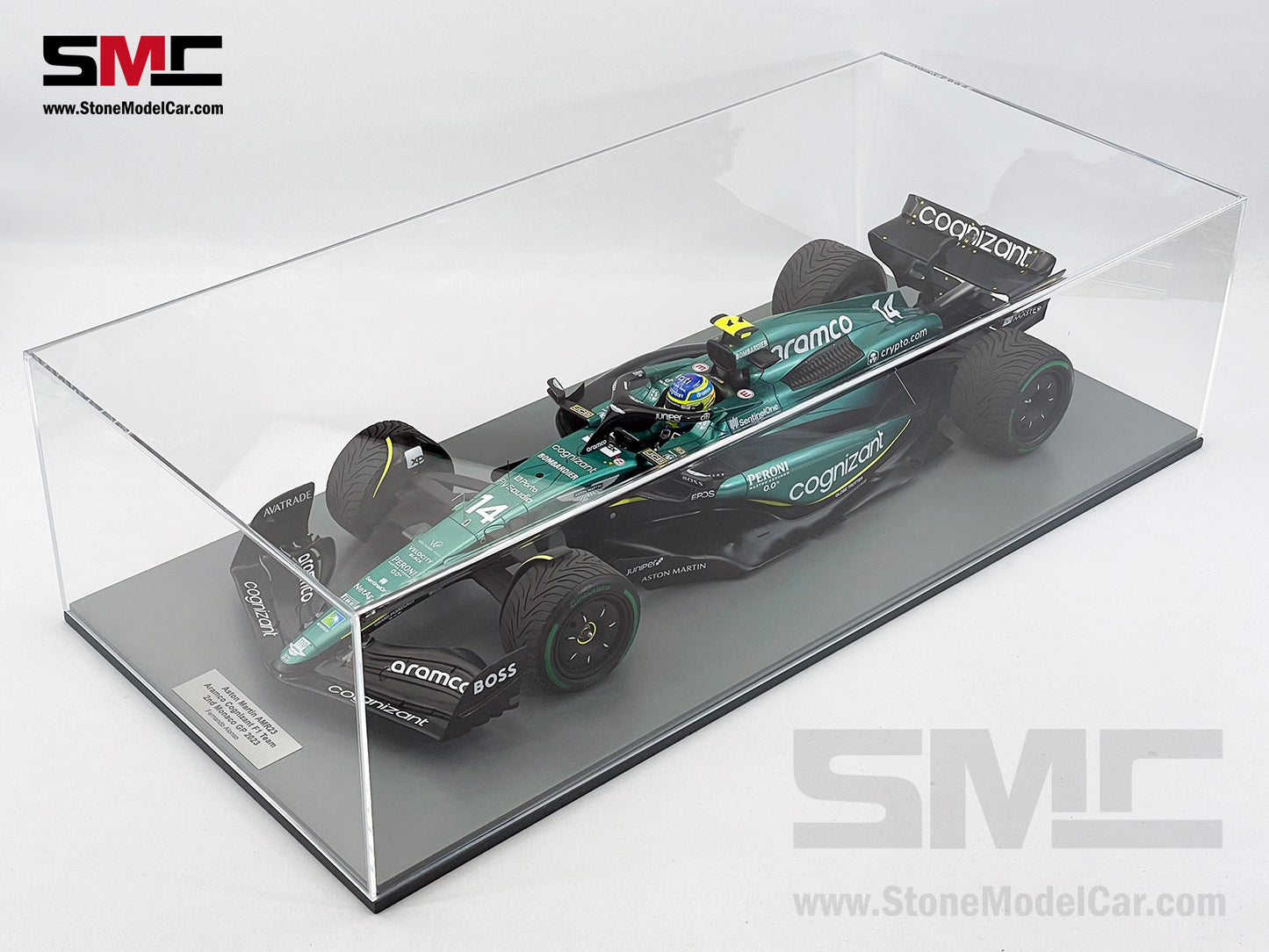 Aston Martin F1 AMR23 #14 Fernando Alonso 2nd Monaco GP 2023 Spark 1:12 12S038