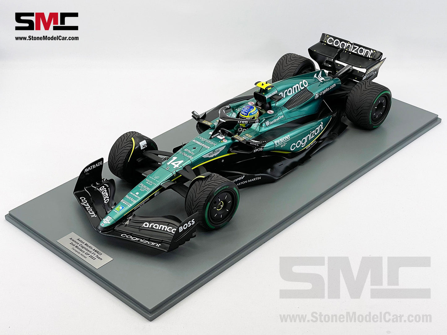 Aston Martin F1 AMR23 #14 Fernando Alonso 2nd Monaco GP 2023 Spark 1:12 12S038