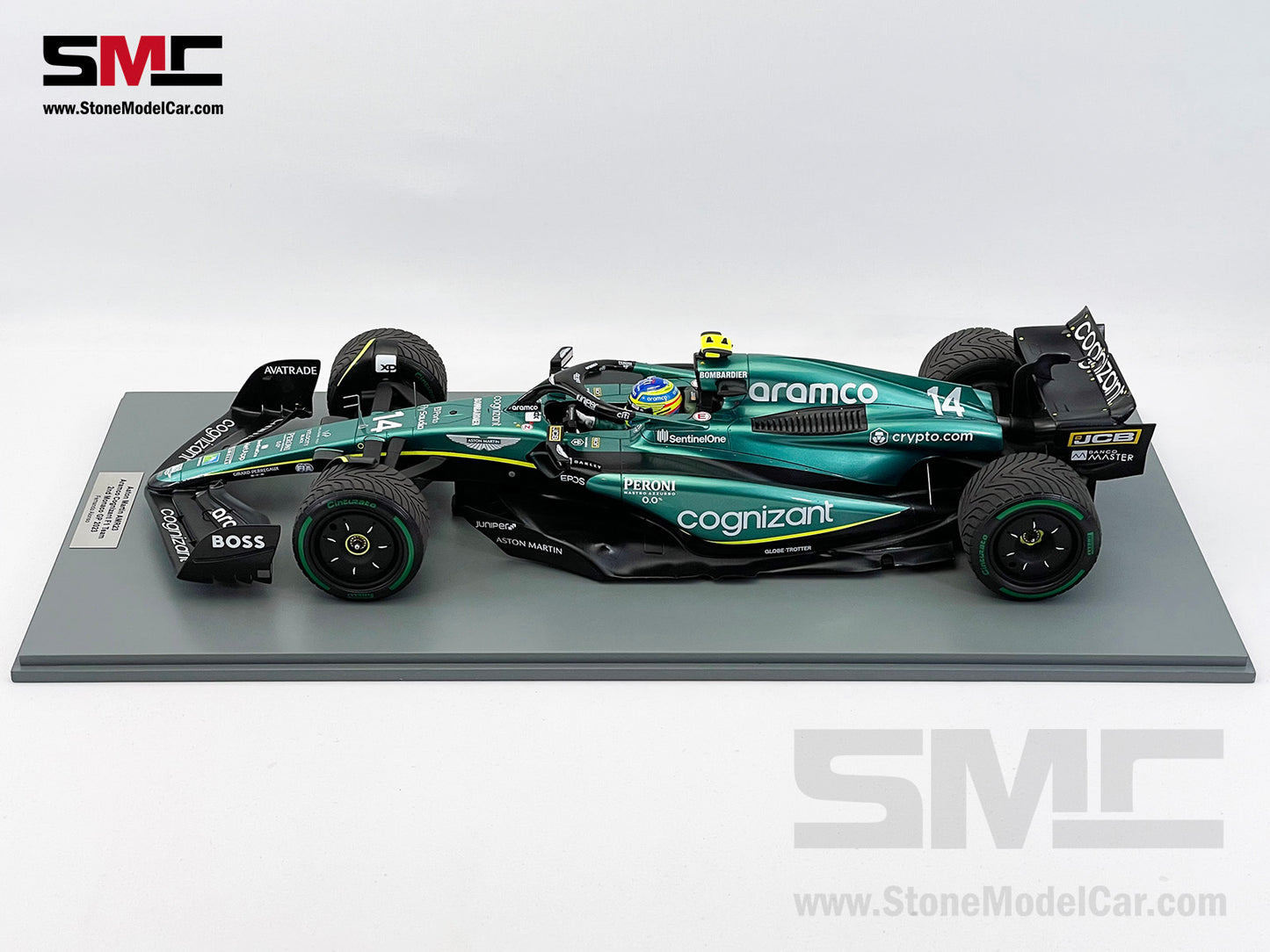 Aston Martin F1 AMR23 #14 Fernando Alonso 2nd Monaco GP 2023 Spark 1:12 12S038