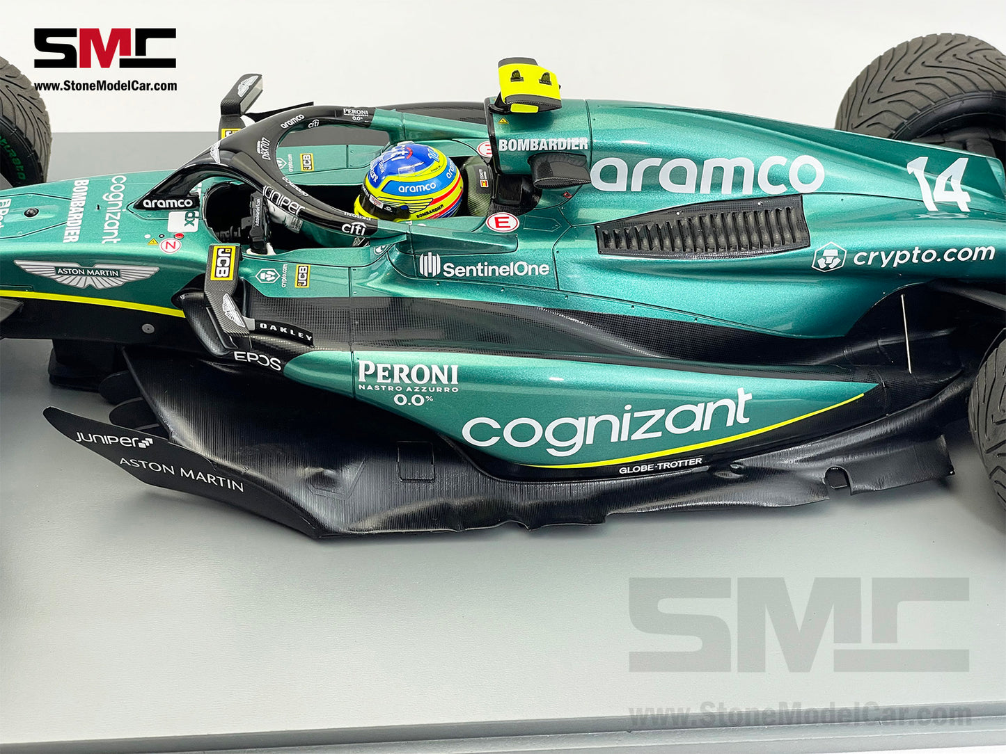 Aston Martin F1 AMR23 #14 Fernando Alonso 2nd Monaco GP 2023 Spark 1:12 12S038