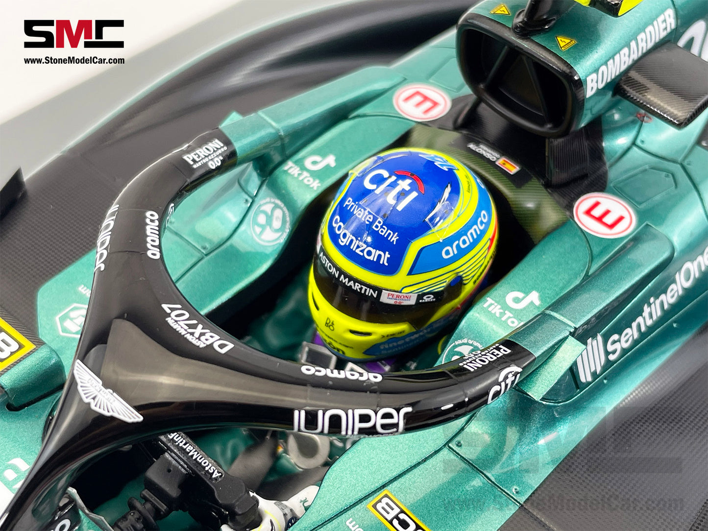 Aston Martin F1 AMR23 #14 Fernando Alonso 2nd Monaco GP 2023 Spark 1:12 12S038