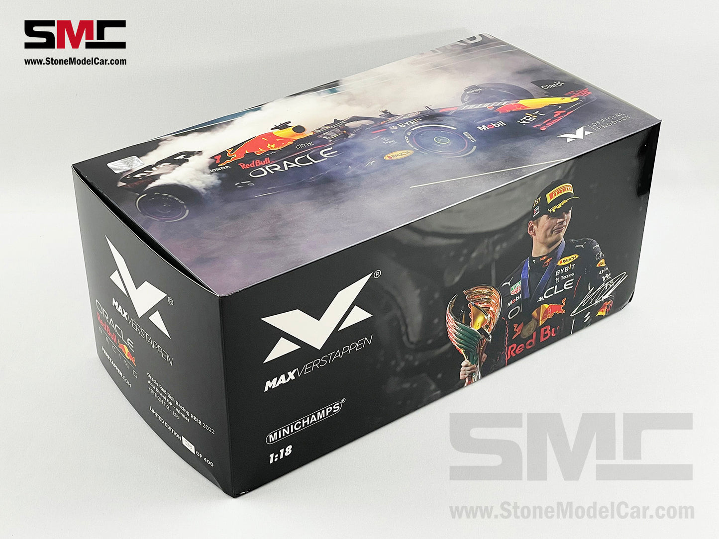 2022 F1 World Champion #1 Max Verstappen Red Bull RB18 Abu Dhabi GP 1:18 MINICHAMPS