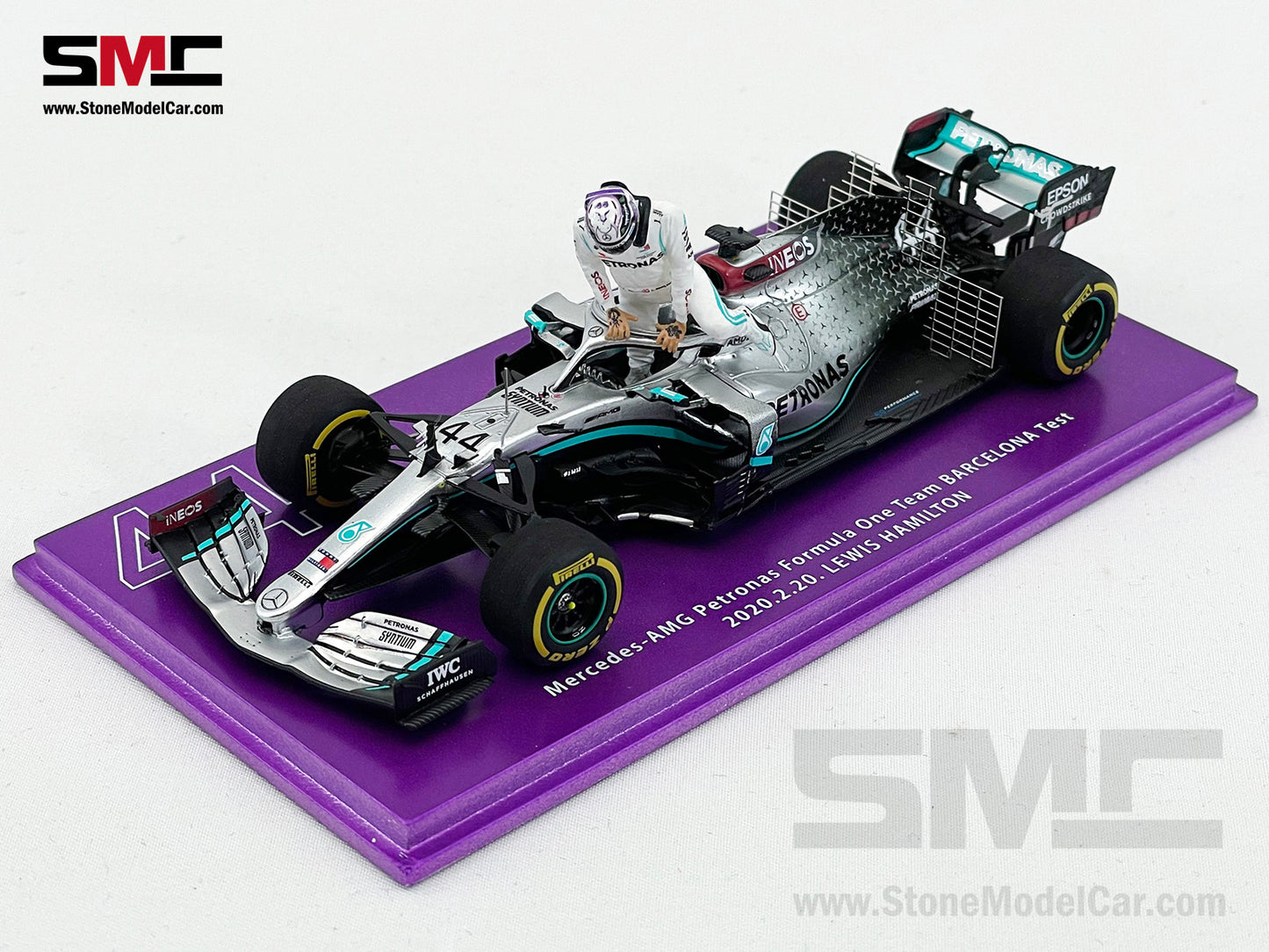 Mercedes F1 W11 #44 Lewis Hamilton Barcelona Test 2020 7x World Champion 1:43 Spark Special Edition