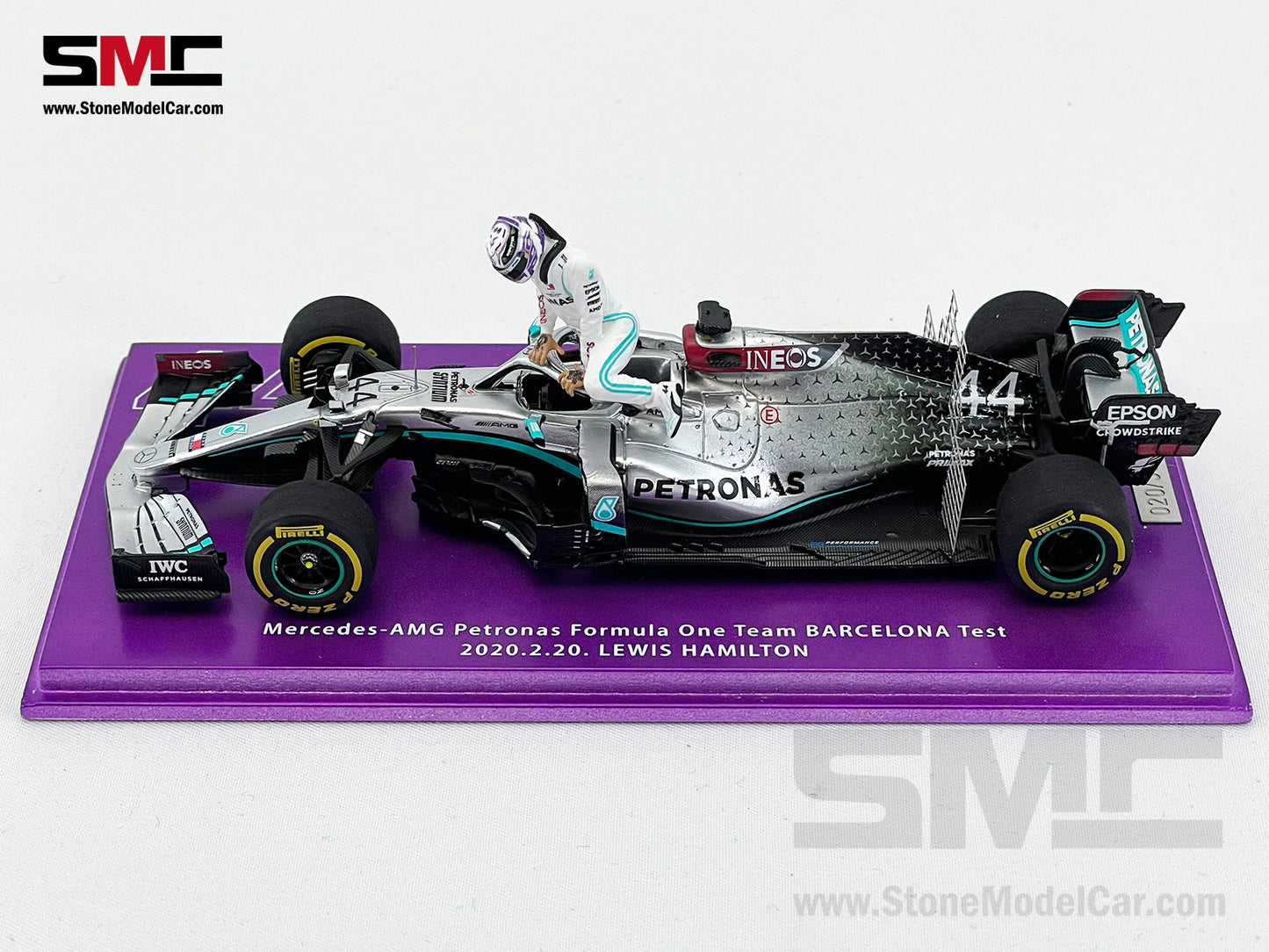 Mercedes F1 W11 #44 Lewis Hamilton Barcelona Test 2020 7x World Champion 1:43 Spark Special Edition