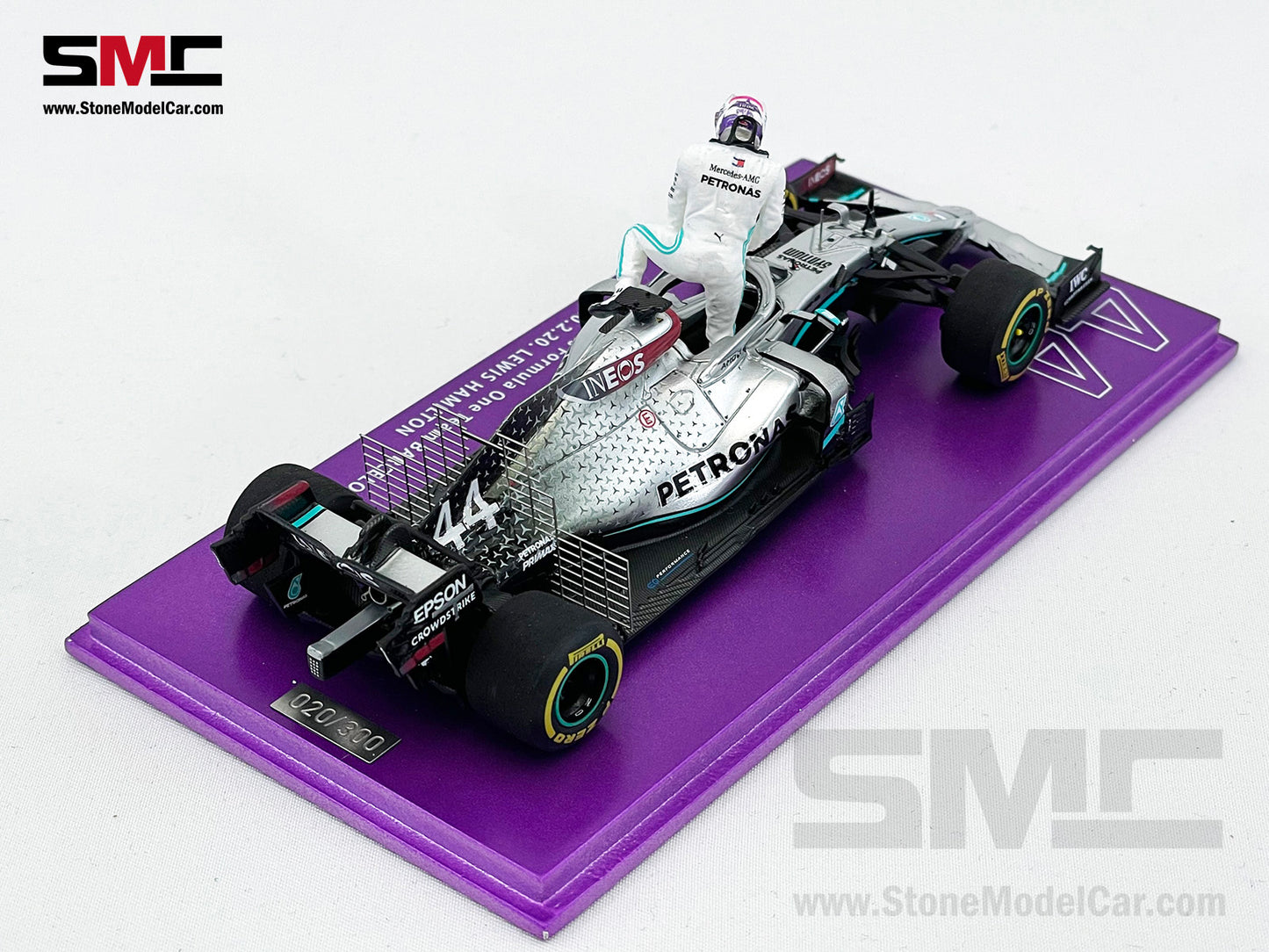 Mercedes F1 W11 #44 Lewis Hamilton Barcelona Test 2020 7x World Champion 1:43 Spark Special Edition