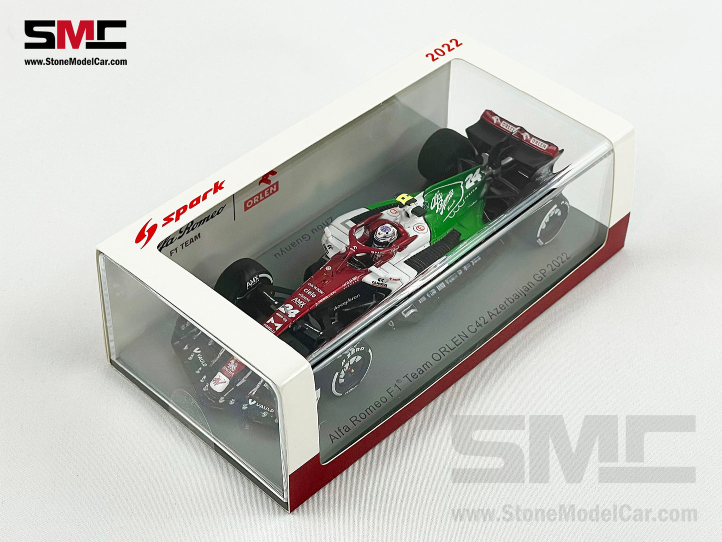 Alfa Romeo Sauber F1 C42 #24 Zhou Guanyu Azerbaijan GP 2022 1:43 Spark S8538