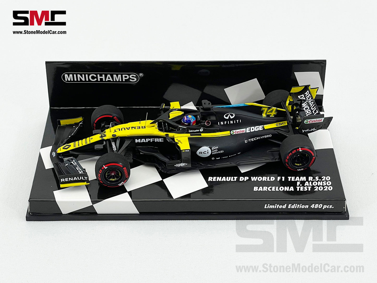 Renault DP World F1 R.S.20 #14 Fernando Alonso Barcelona Test 2020 1:43 MINICHAMPS