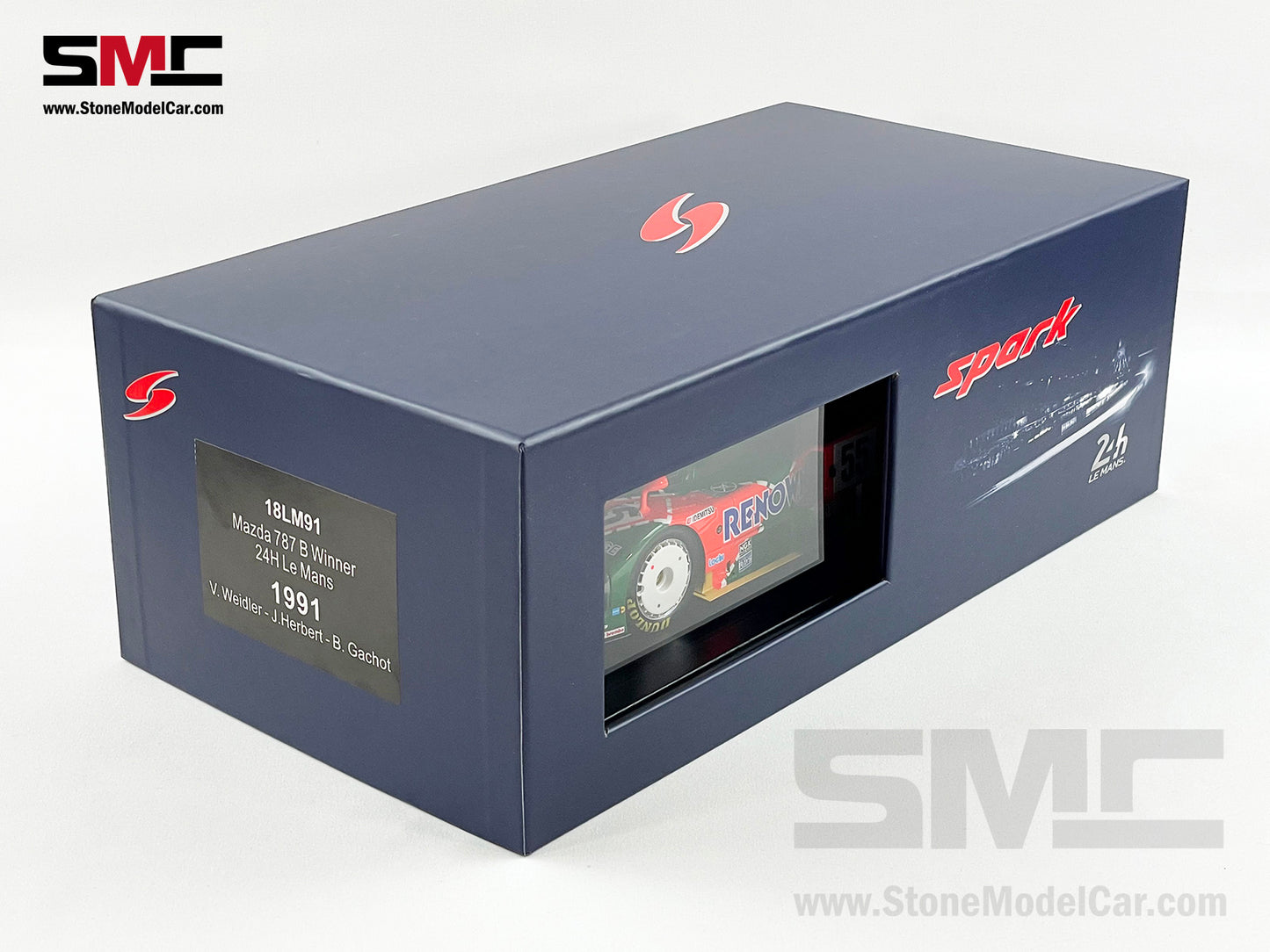 24h Le Mans 1991 Winner Mazda 787B #55 Weidler, Johnny, Gachot 1:18 Spark 18LM91