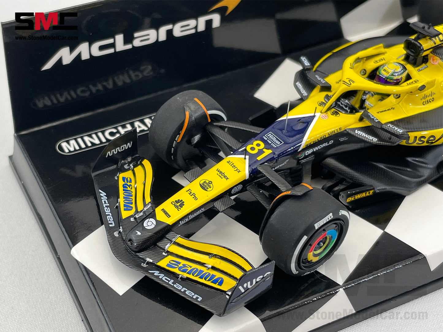 McLaren F1 MCL38 #81 Oscar Piastri 2nd Monaco GP 2024 Special Livery 1:43 MINICHAMPS