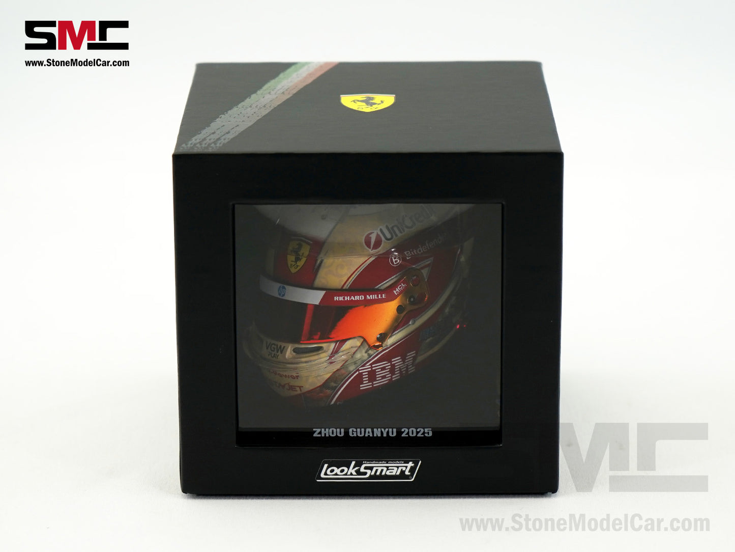 Ferrari HP F1 SF-25 #24 Zhou Guanyu Season 2025 Looksmart 1:5 BELL Helmet