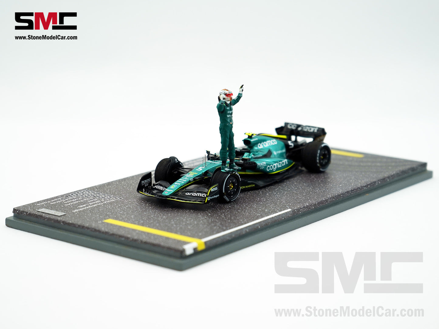 Aston Martin F1 AMR22 #5 Sebastian Vettel Abu Dhabi GP Last Race 2022 1:43 Spark with Figure