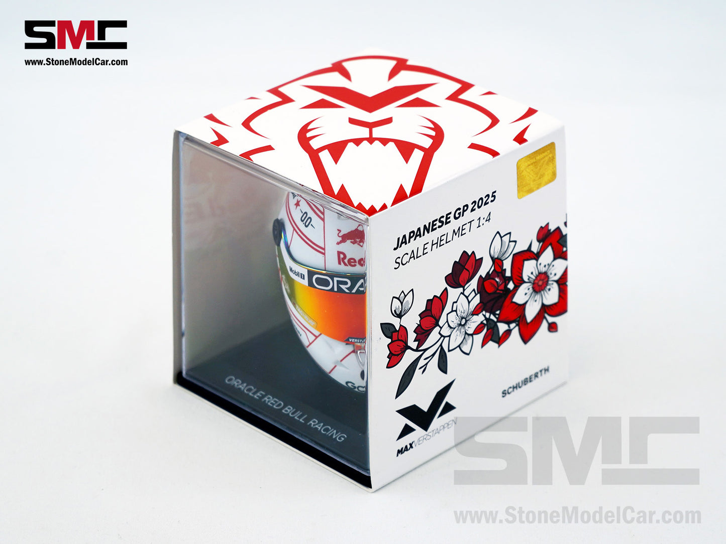 Red Bull F1 RB21 #1 Max Verstappen Japan GP 2025 Special Livery Schuberth 1:4 Miniature Helmet