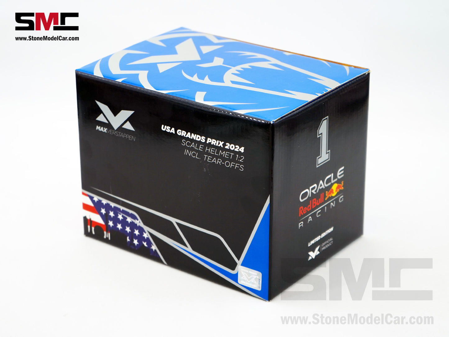 Red Bull F1 RB20 #1 Max Verstappen Las Vegas 2024 World Champion Schuberth 1:2 Miniature Helmet