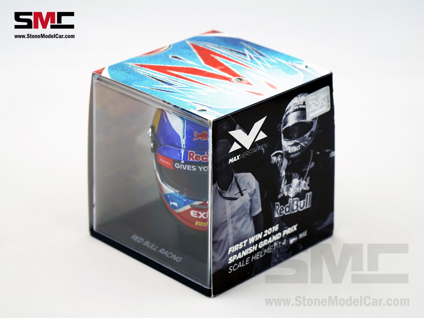Red Bull F1 RB12 #33 Max Verstappen 1st Career Win Spanish GP 2016 Arai 1:4 Miniature Helmet
