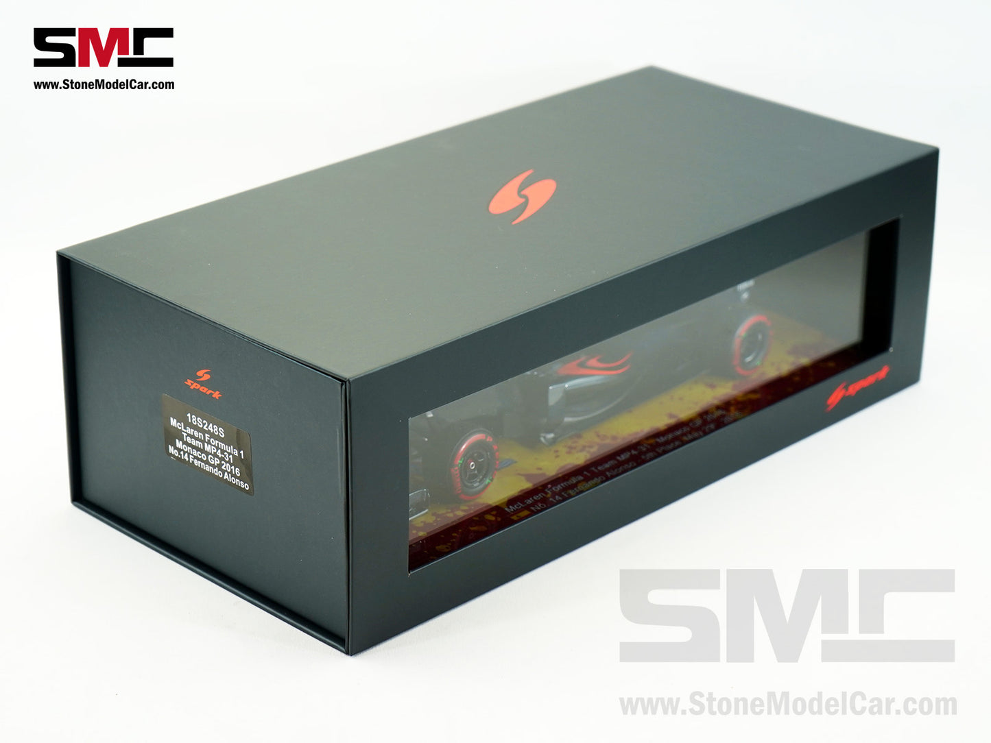 McLaren F1 MP4-31 #14 Fernando Alonso Monaco GP 2016 5th Place 1:18 Spark 18S248S