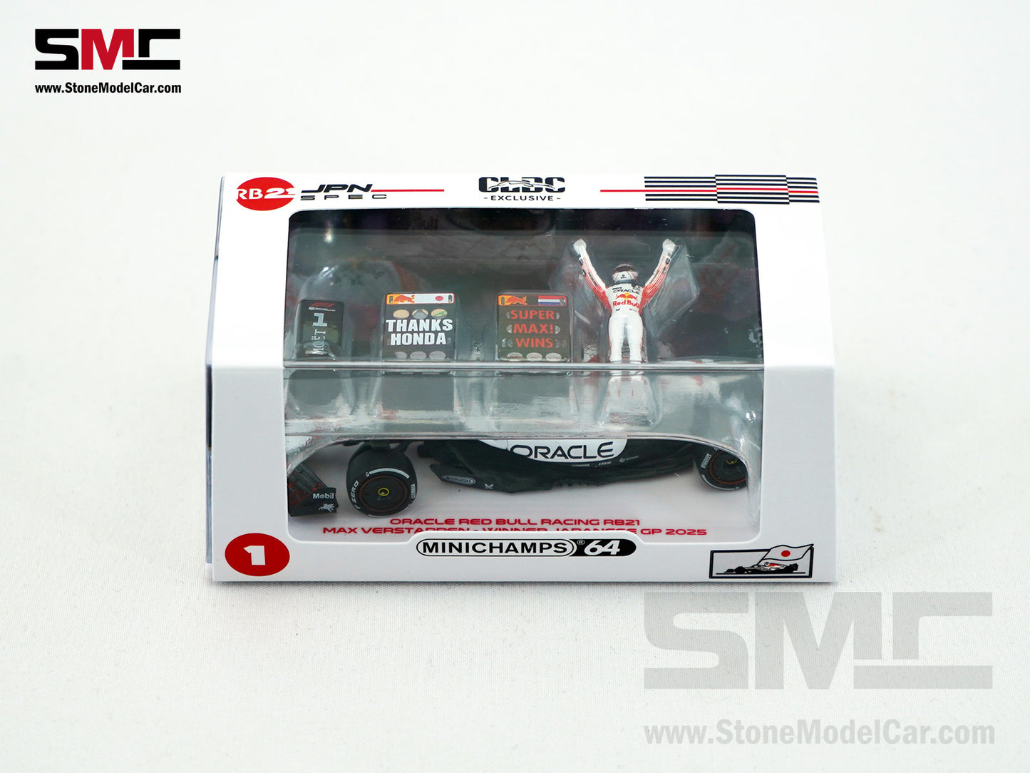 Red Bull F1 RB21 #1 Max Verstappen Japanese GP Winner 2025 1:64 MINICHAMPS CLDC Edition