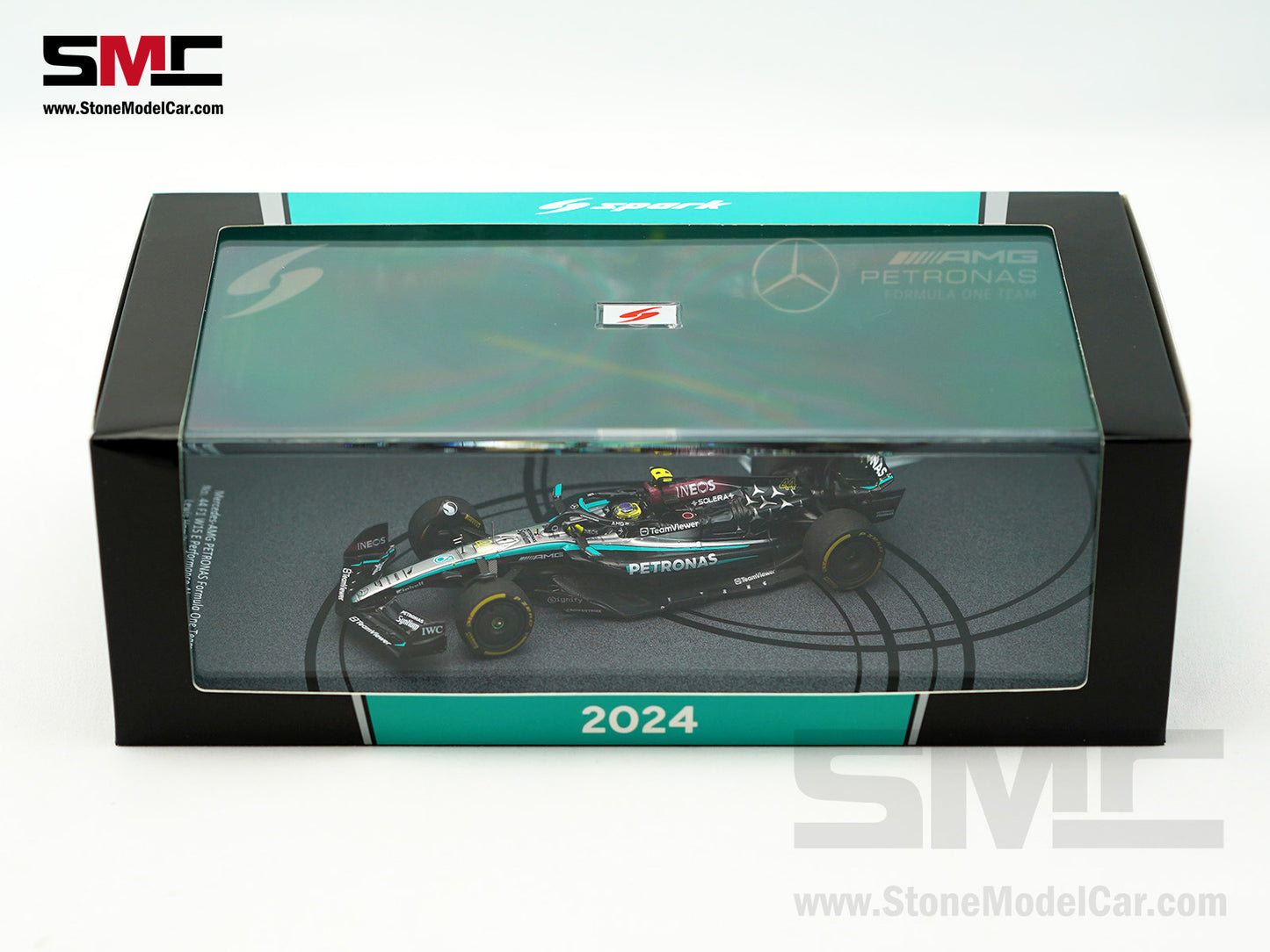 Mercedes F1 W15 #44 7x World Champion Lewis Hamilton Abu Dhabi GP 2024 1:43 Spark Donuts Special Edition