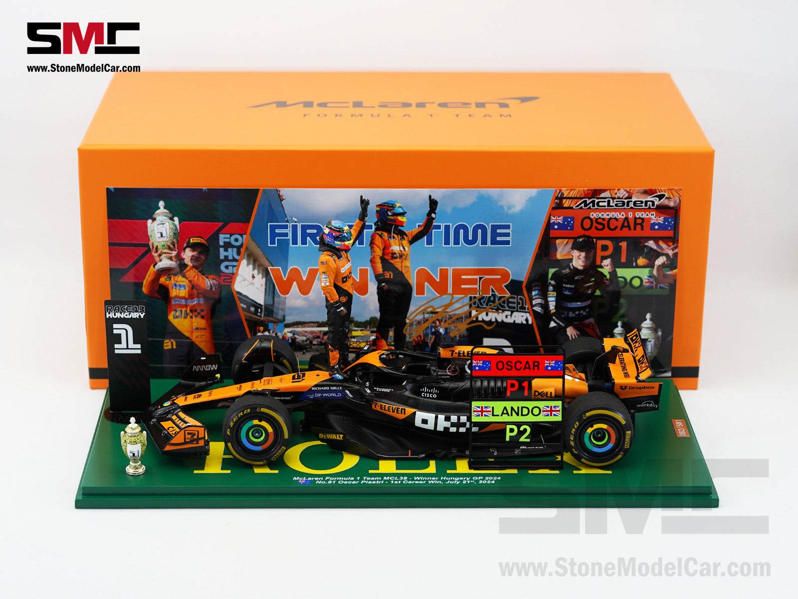 McLaren F1 MCL38 #81 Oscar Piastri Hungary GP Winner 2024 1st