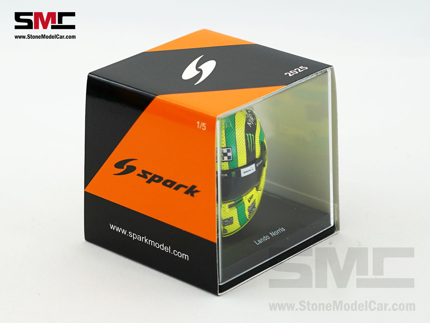McLaren F1 MCL39 #4 Lando Norris US Austin GP 2025 Spark 1:5 Miniature Helmet