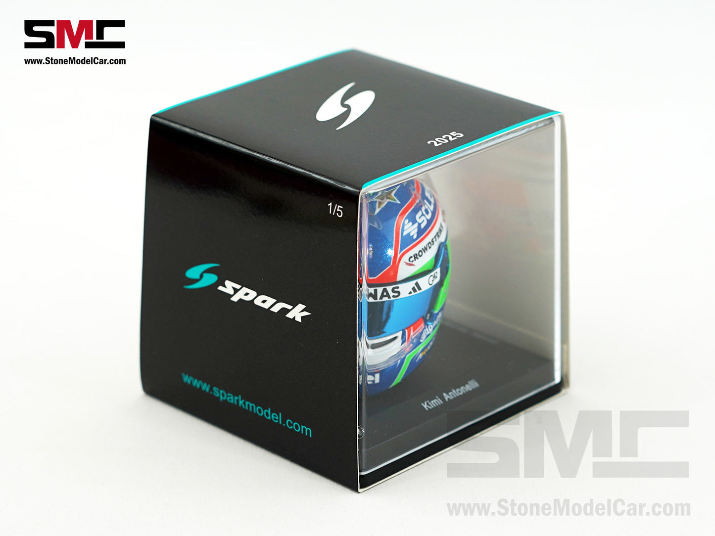 Mercedes F1 W16 #12 Kimi Antonelli Emilia-Romagna GP 2025 Home Race Spark 1:5 Helmet