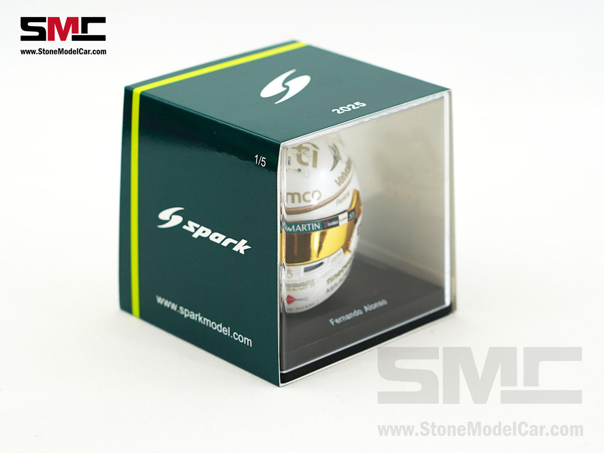 Aston Martin F1 AMR25 #14 Fernando Alonso Chinese GP 2025 Spark 1:5 Miniature Helmet 5HF200