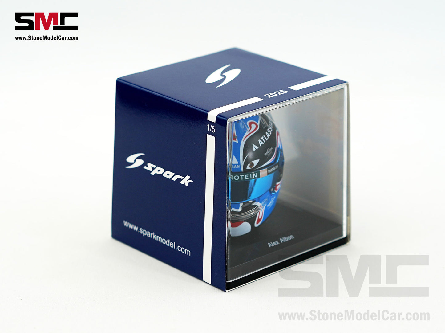 Williams F1 FW47 #23 Alexander Albon Chinese GP 2025 Spark 1:5 Miniature Helmet