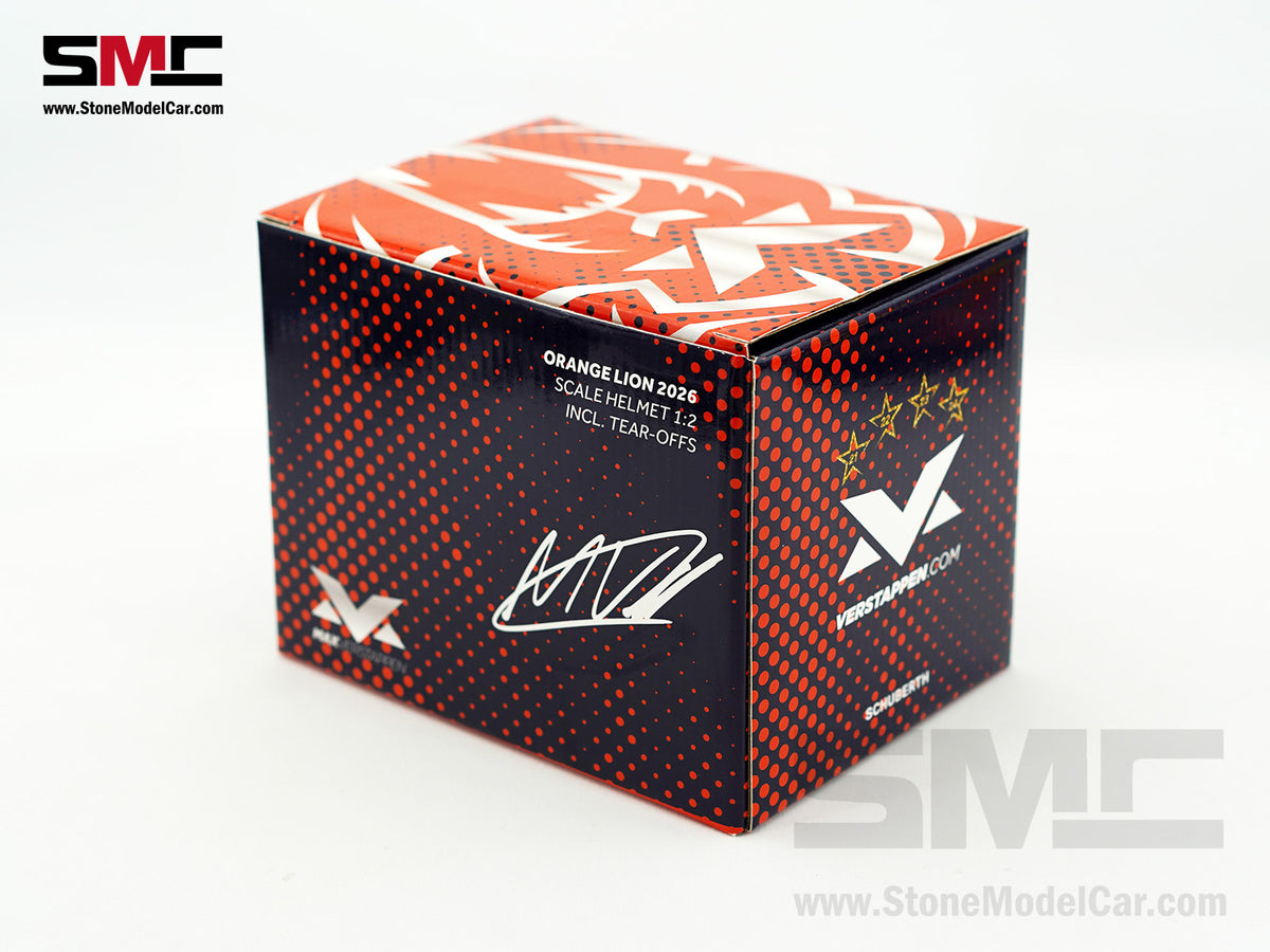 Red Bull F1 RB22 #3 Max Verstappen Orange Lion 2026 Special Livery Schuberth 1:2 Helmet
