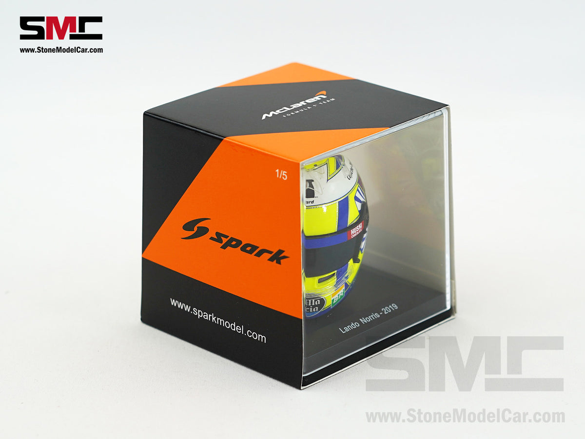 McLaren F1 MCL34 #4 Lando Norris Year 2019 1st Career Season Spark 1:5 Miniature Helmet