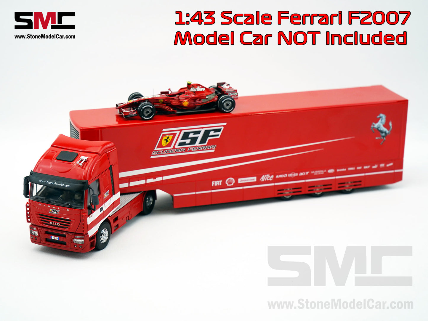 Scuderia Ferrari F1 F2007 #6 Kimi Raikkonen 2007 World Champion 1:43 FIAT Iveco Stralis 480 Transporter Truck