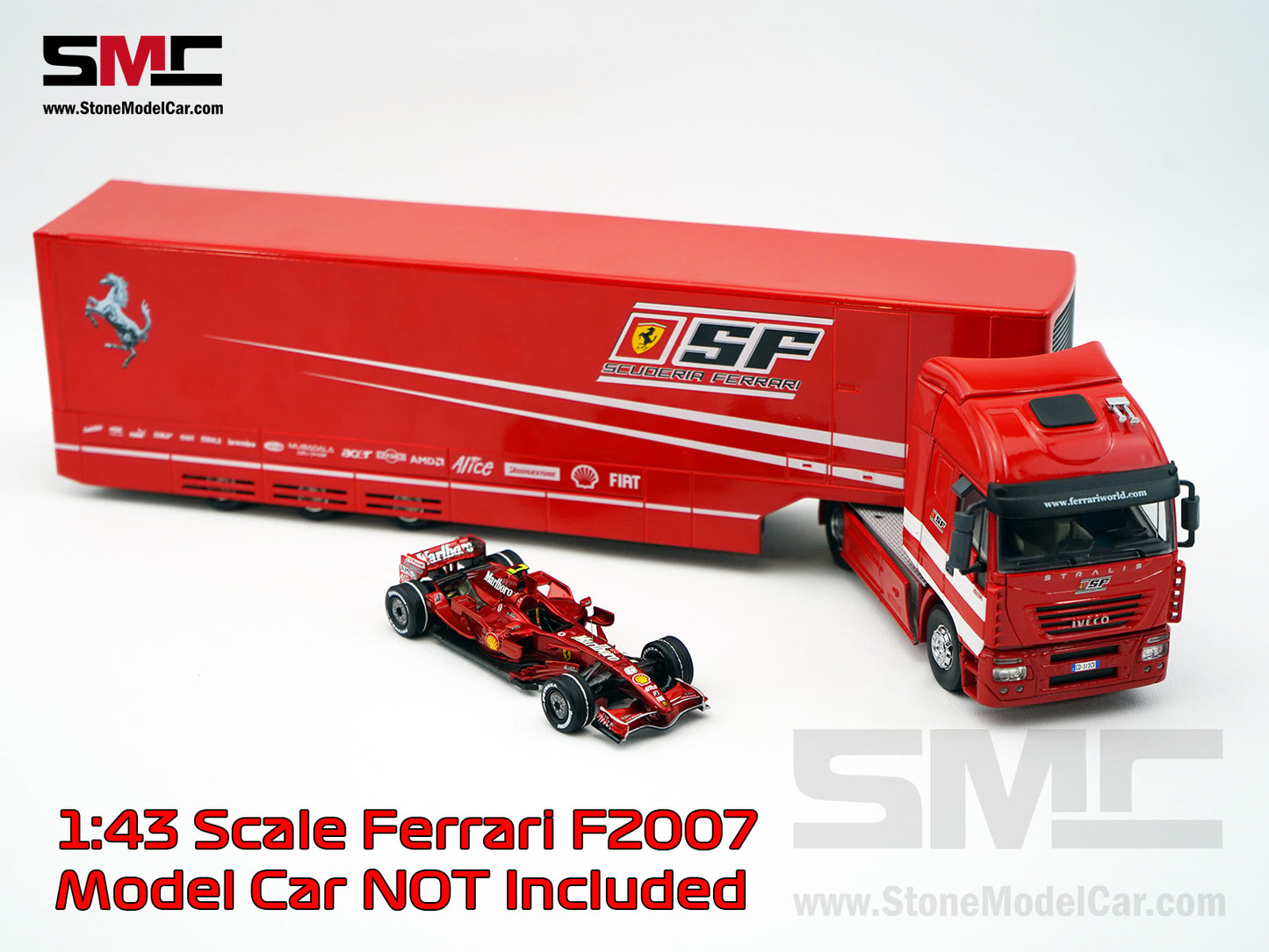 Scuderia Ferrari F1 F2007 #6 Kimi Raikkonen 2007 World Champion 1:43 FIAT Iveco Stralis 480 Transporter Truck