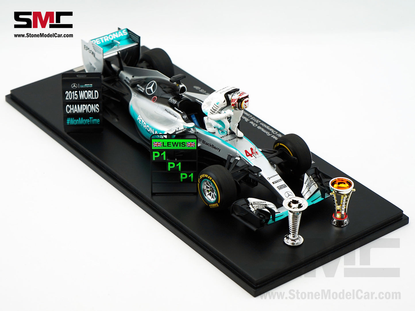 2015 3x World Champion Mercedes F1 W06 #44 Lewis Hamilton US GP 1:18 Spark Special Figure Edition
