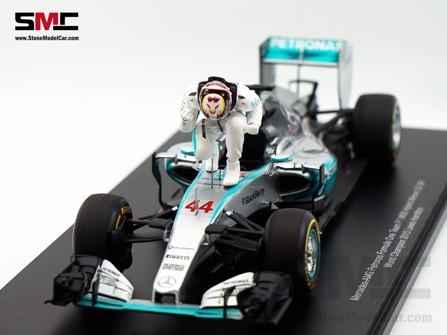 2015 3x World Champion Mercedes F1 W06 #44 Lewis Hamilton US GP 1:18 Spark Special Figure Edition