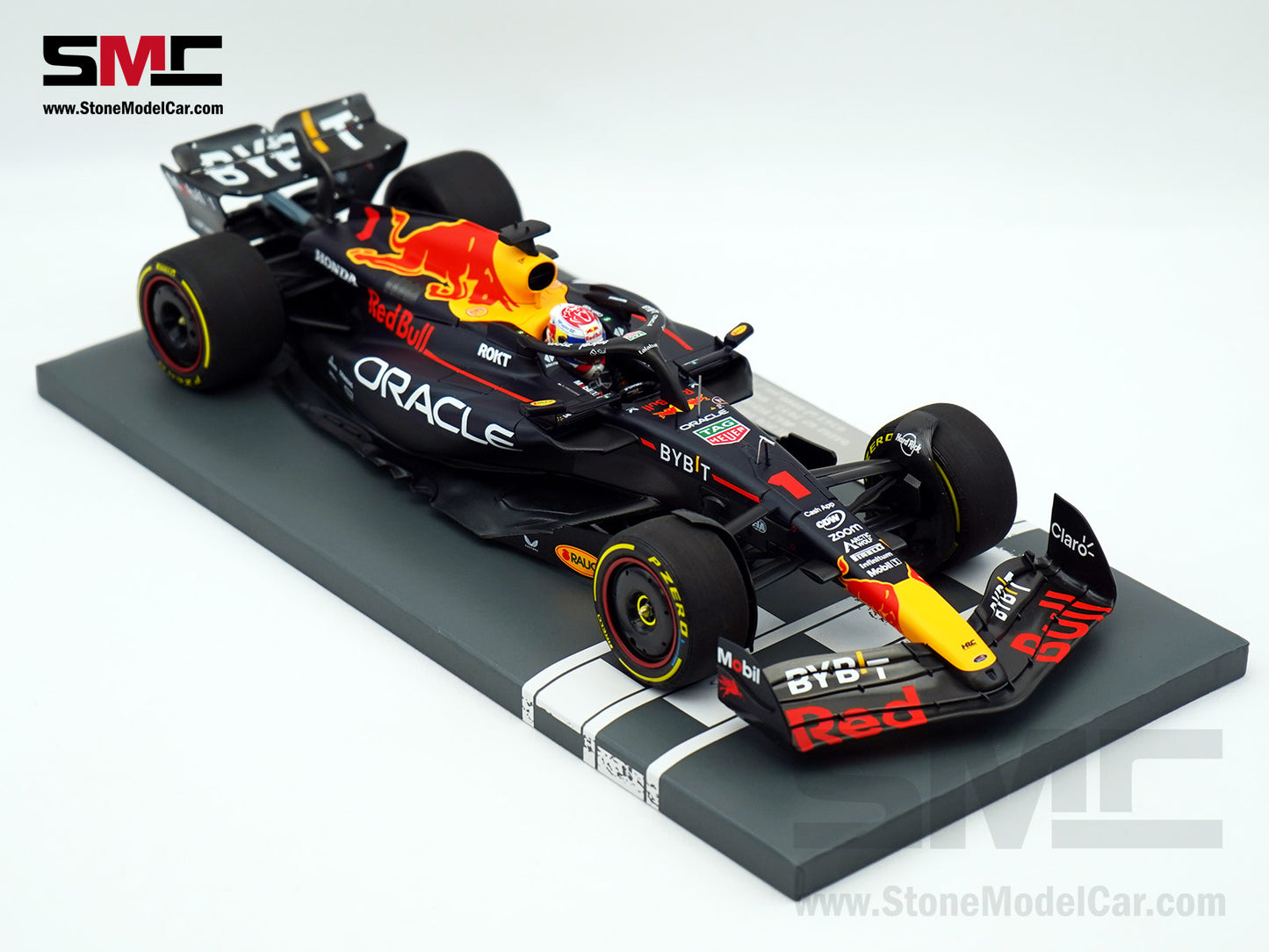 Red Bull F1 RB19 #1 Max Verstappen Winner Qatar GP 2023 World Champion MINICHAMPS 1:18 Figure Special