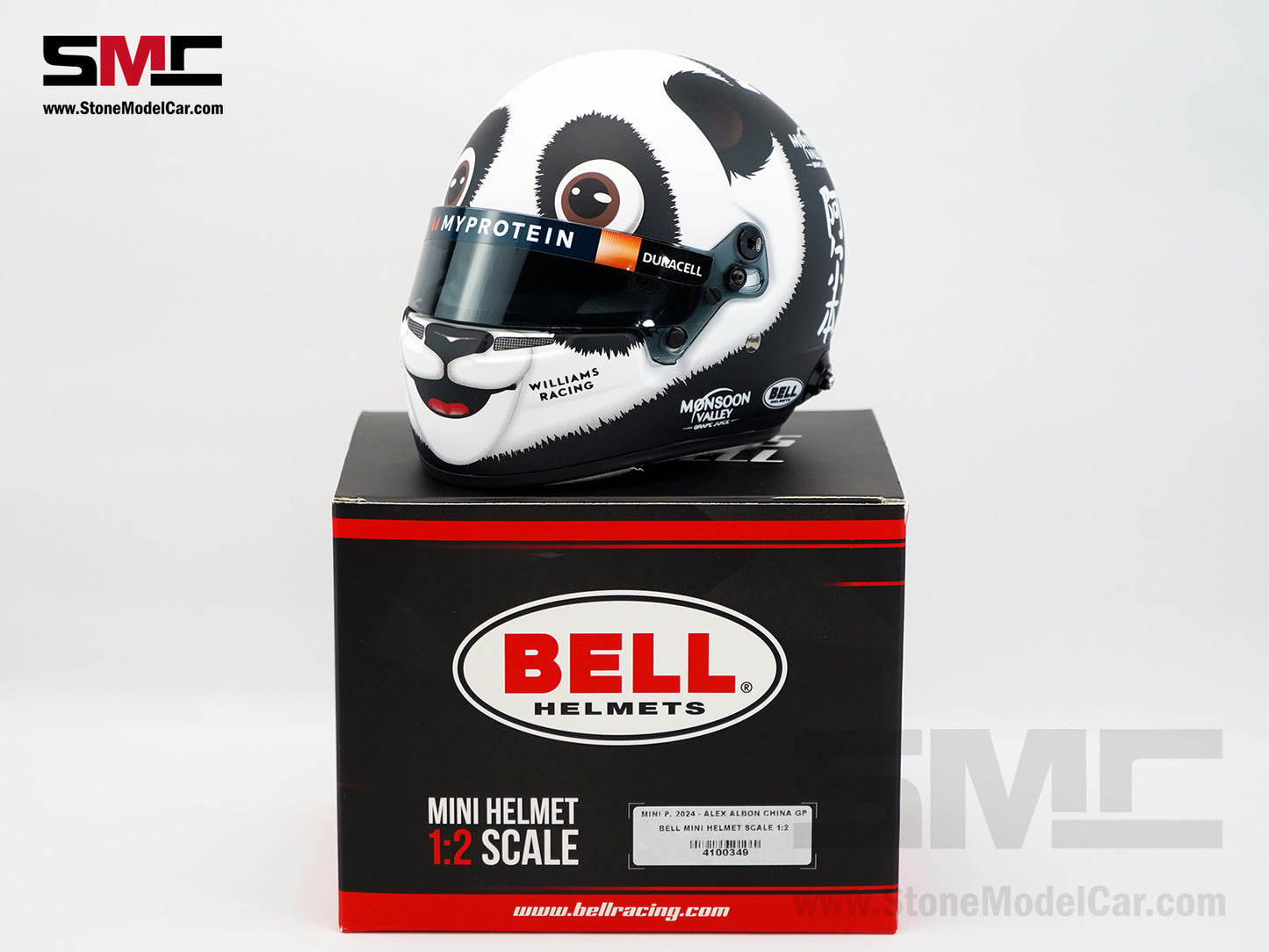 Williams F1 FW46 #23 Alexander Albon Chinese GP 2024 Panda BELL 1:2 Miniature Helmet