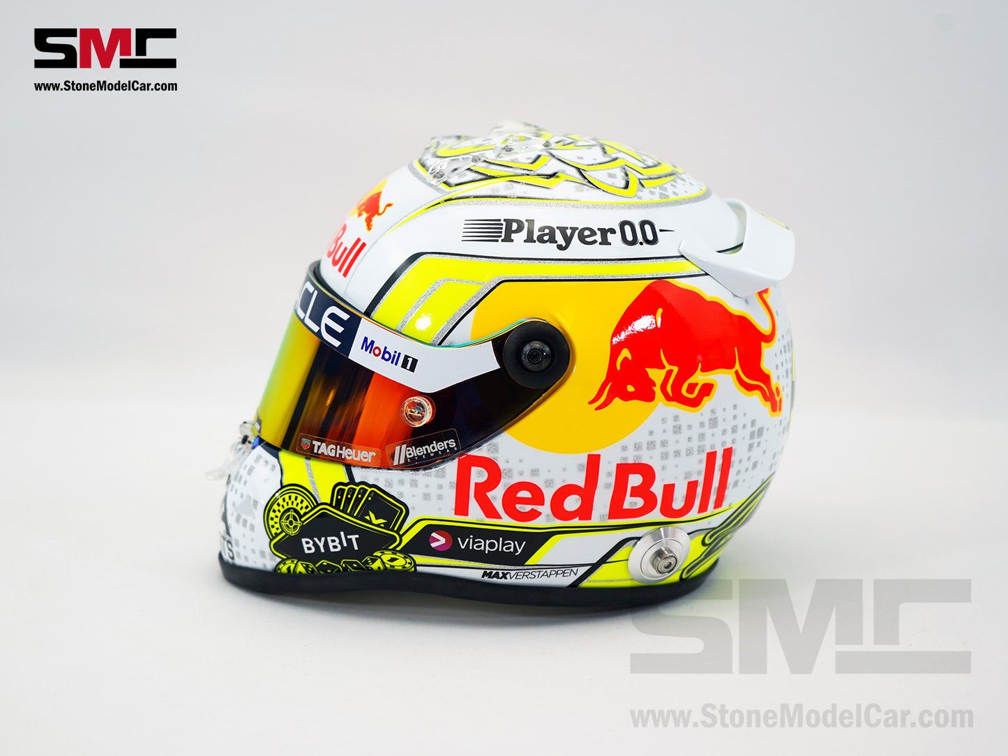 Red Bull F1 RB19 #1 Max Verstappen Las Vegas 2023 Schuberth 1:2 Miniature Helmet