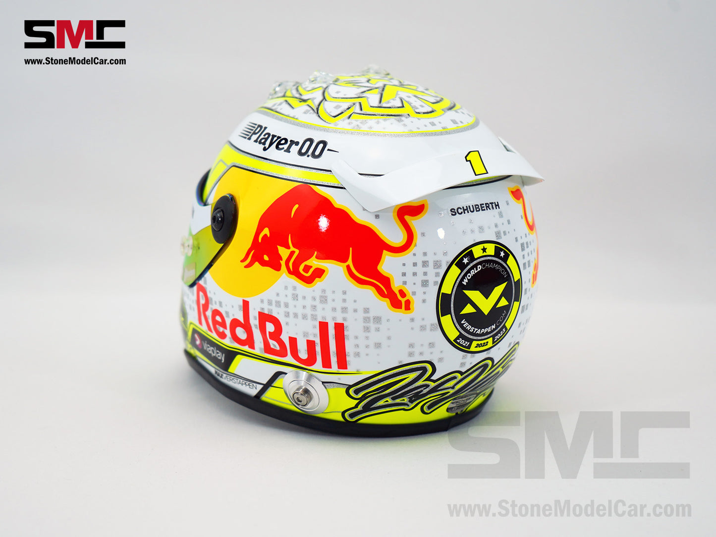Red Bull F1 RB19 #1 Max Verstappen Las Vegas 2023 Schuberth 1:2 Miniature Helmet