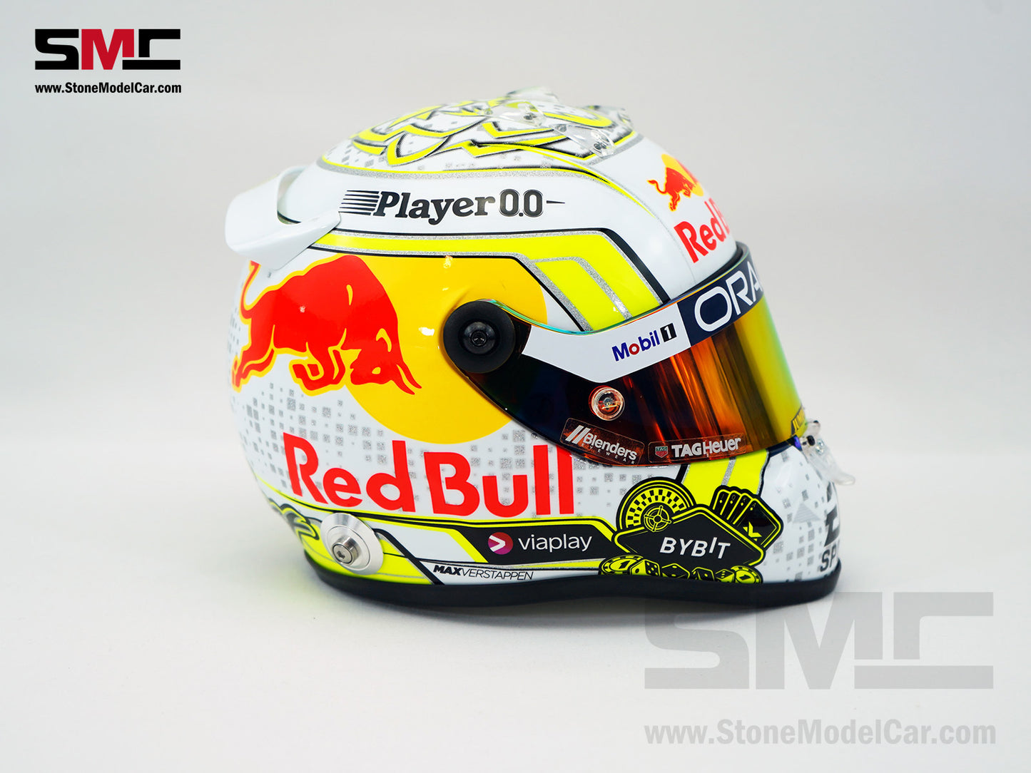 Red Bull F1 RB19 #1 Max Verstappen Las Vegas 2023 Schuberth 1:2 Miniature Helmet