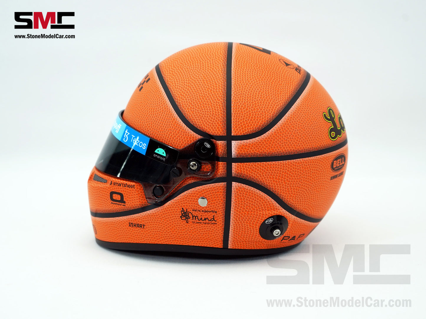 McLaren F1 MCL36 #4 Lando Norris Miami GP 2022 BELL 1:2 Miniature Helmet Model