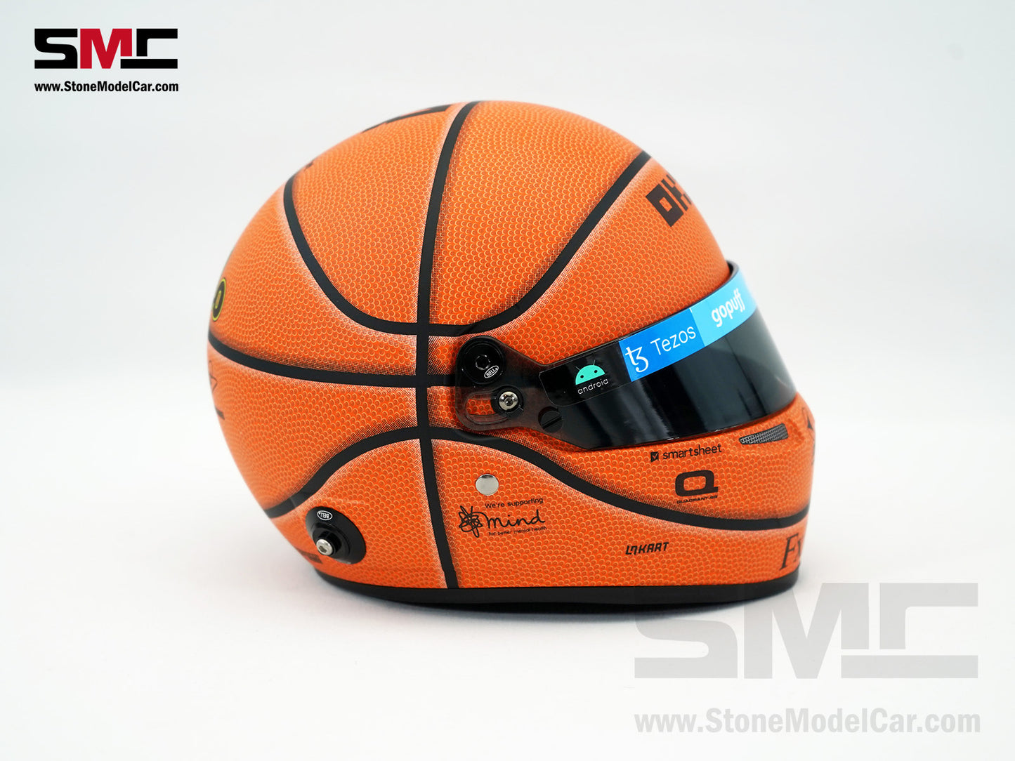 McLaren F1 MCL36 #4 Lando Norris Miami GP 2022 BELL 1:2 Miniature Helmet Model