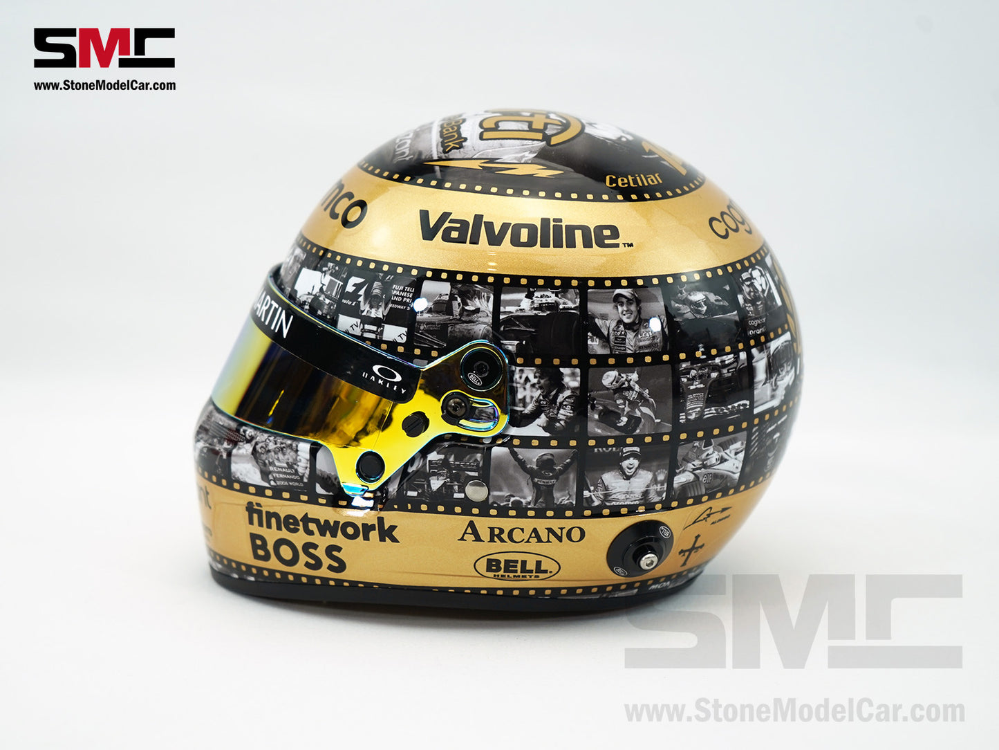 Aston Martin F1 AMR24 #14 Fernando Alonso Mexico 2024 400th GP BELL 1:2 Miniature Helmet