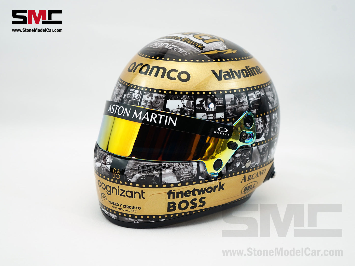 Aston Martin F1 AMR24 #14 Fernando Alonso Mexico 2024 400th GP BELL 1:2 Miniature Helmet