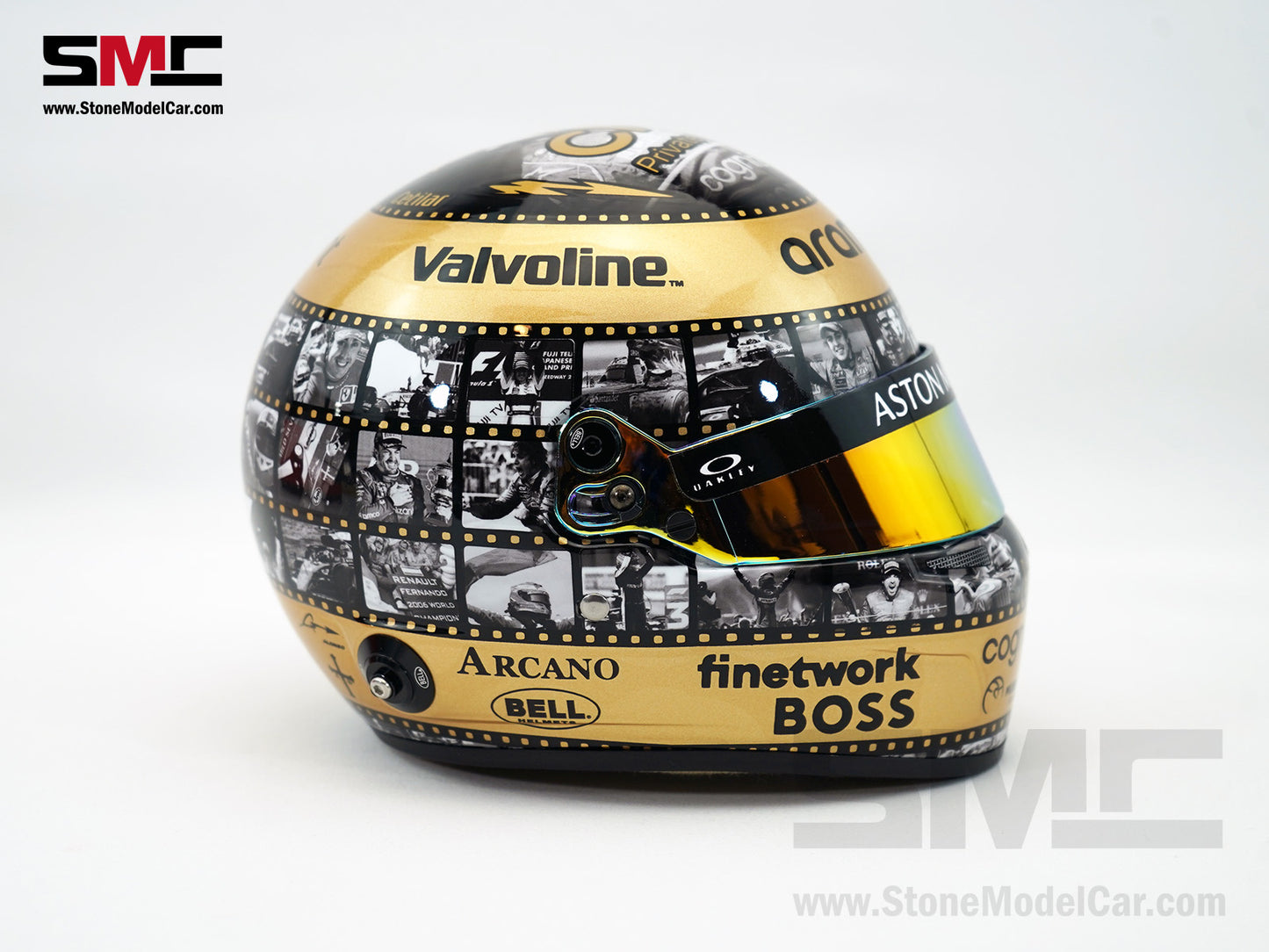Aston Martin F1 AMR24 #14 Fernando Alonso Mexico 2024 400th GP BELL 1:2 Miniature Helmet