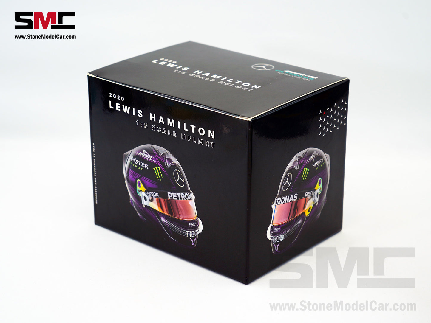 Mercedes F1 W11 #44 Lewis Hamilton Year 2020 7x Times World Champion BELL 1:2 Miniature Helmet