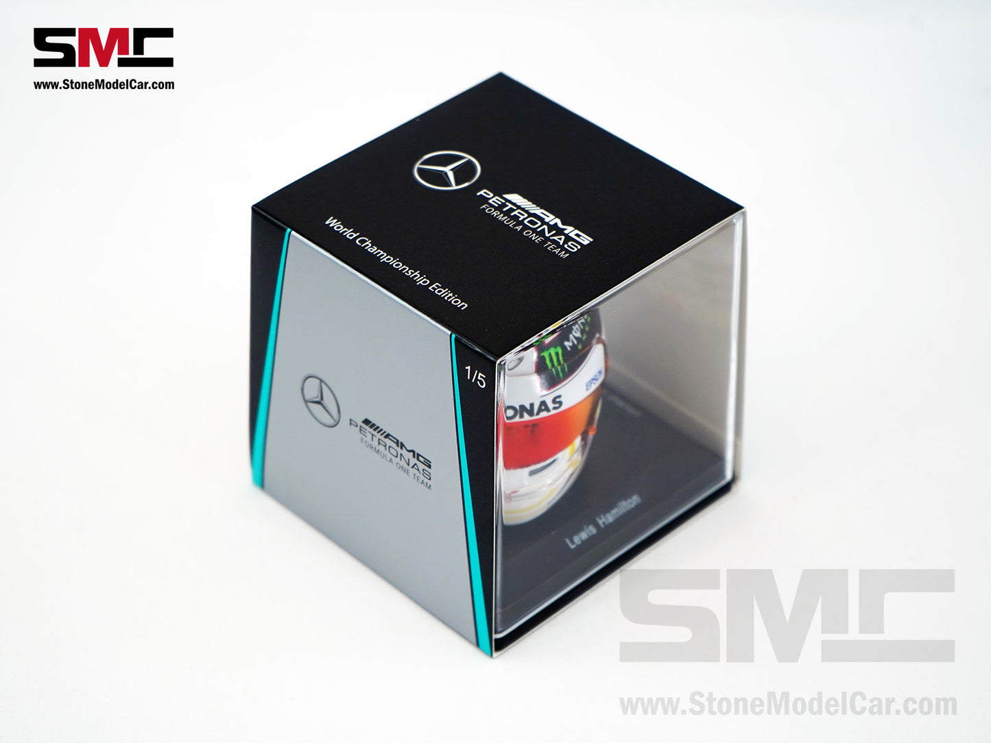 Mercedes F1 W06 #44 Lewis Hamilton US GP 2015 3x Times World Champion Spark 1:5 Helmet