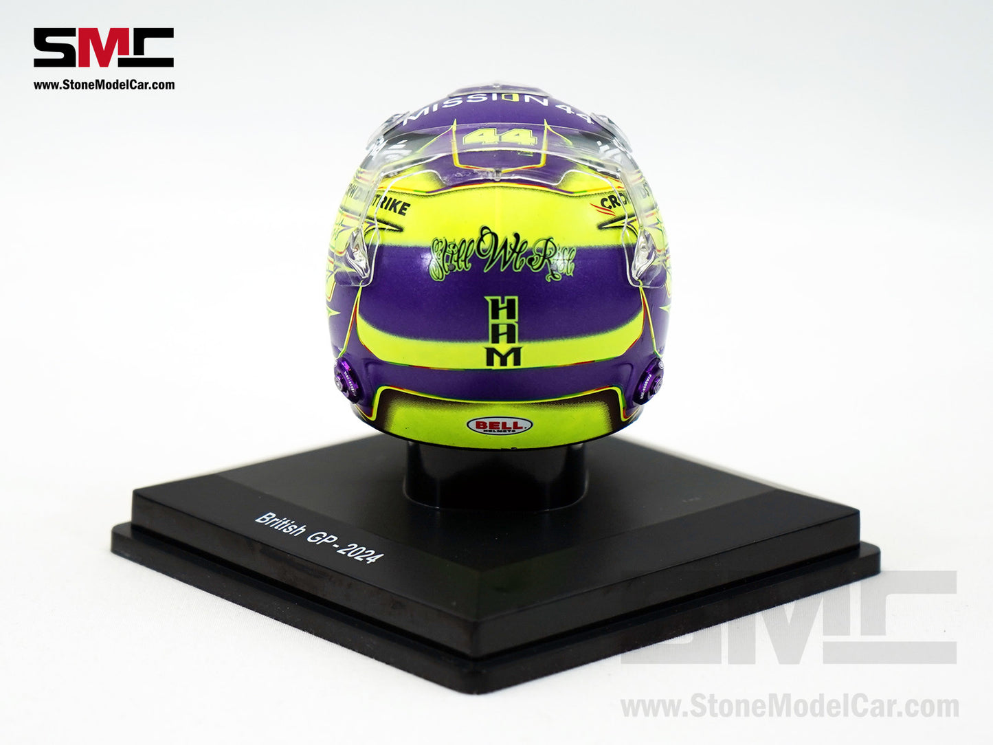Mercedes F1 W15 #44 Lewis Hamilton British GP 2024 7x Times World Champion Spark 1:5 Helmet