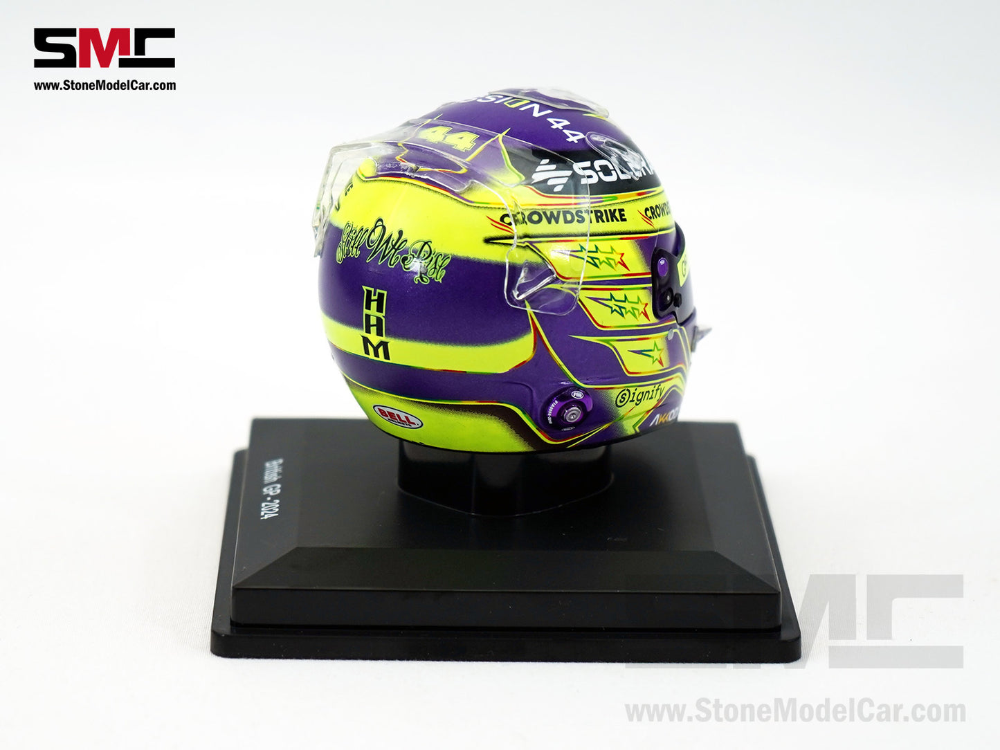 Mercedes F1 W15 #44 Lewis Hamilton British GP 2024 7x Times World Champion Spark 1:5 Helmet