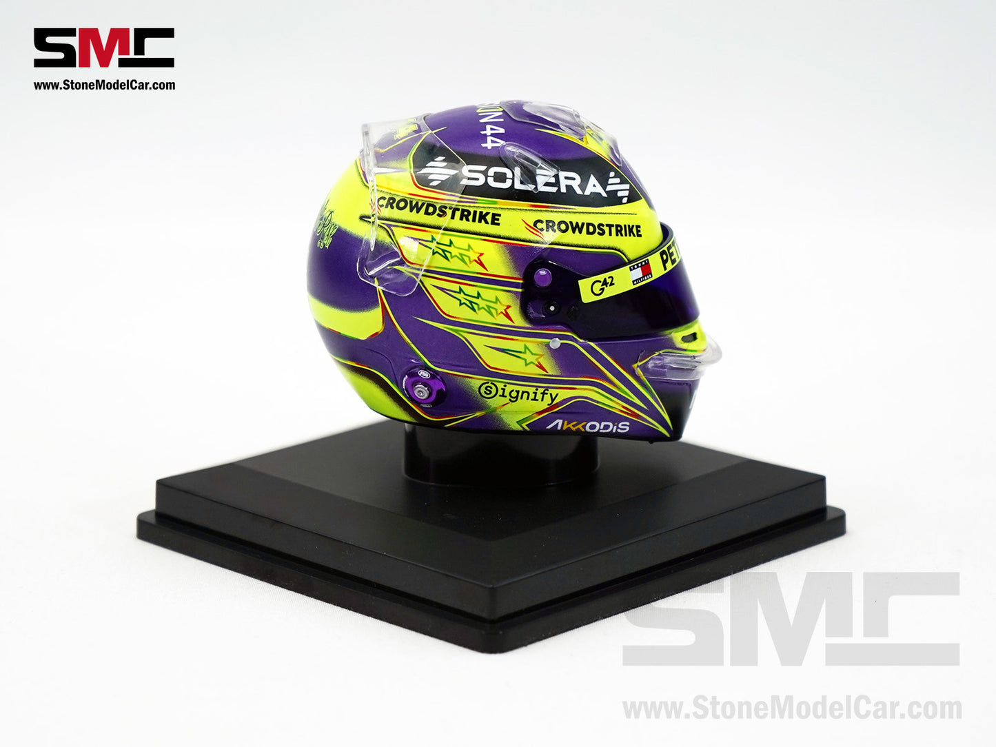 Mercedes F1 W15 #44 Lewis Hamilton British GP 2024 7x Times World Champion Spark 1:5 Helmet