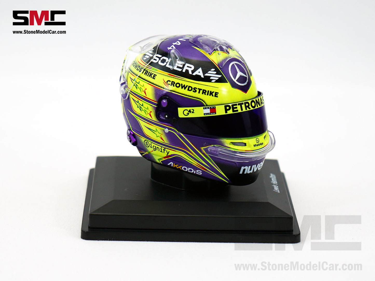 Mercedes F1 W15 #44 Lewis Hamilton British GP 2024 7x Times World Champion Spark 1:5 Helmet