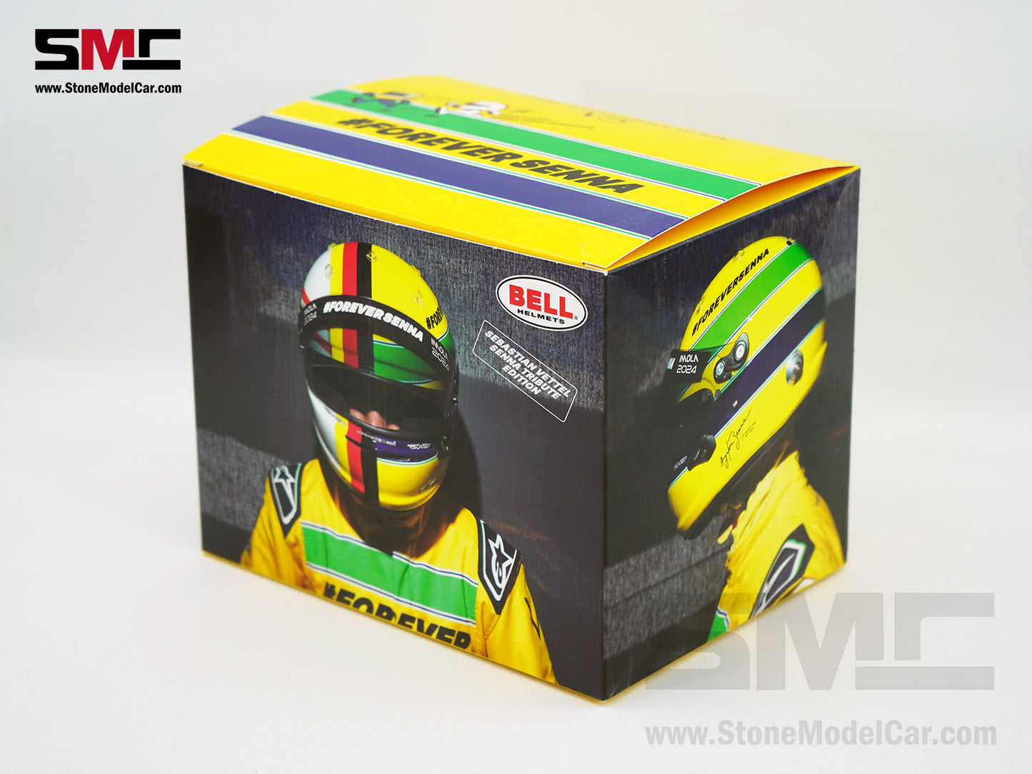 Minor Defect - Mclaren MP4/8 #8 Sebastian Vettel 2024 Imola Tribute Ayrton Senna 1:2 Arai Miniature Helmet