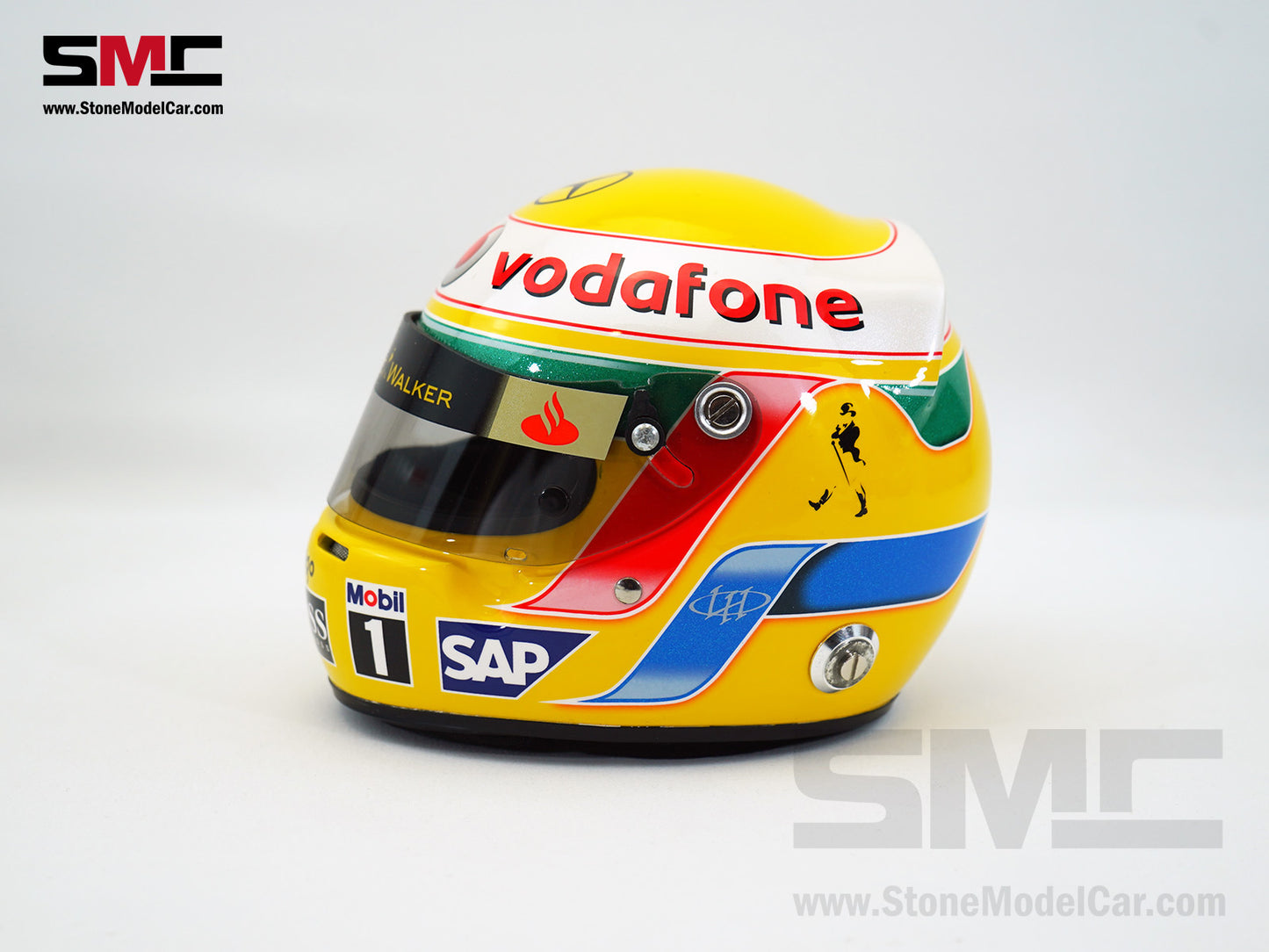 Mclaren Mercedes F1 MP4/23 #22 Lewis Hamilton Brazil GP 2008 World Champion Arai 1:2 Miniature Helmet